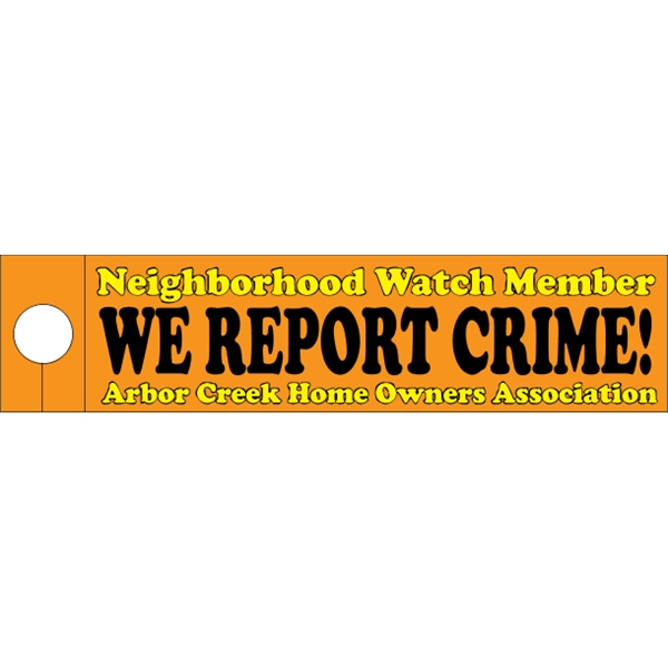 12.75" x 3" Door Knob Bumper Sticker
