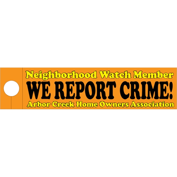 12.75" x 3" Door Knob Bumper Sticker
