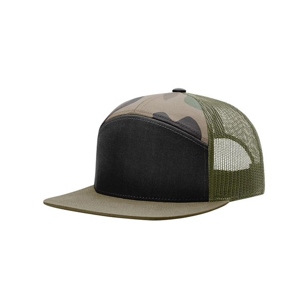 Richardson Seven-Panel Trucker Cap - Richardson Seven-Panel Trucker Cap - Image 19 of 44