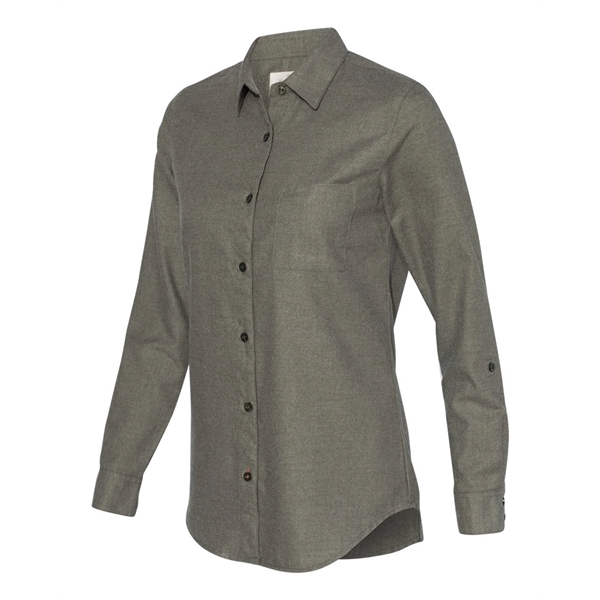 Weatherproof Women's Vintage Brushed Flannel Solid Shirt - Weatherproof Women's Vintage Brushed Flannel Solid Shirt - Image 5 of 9