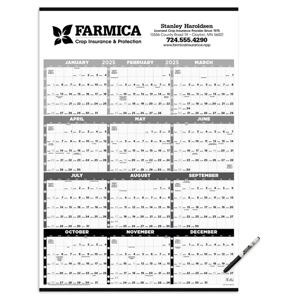 Triumph® Calendars Black & White Time Management Span-A-Y...
