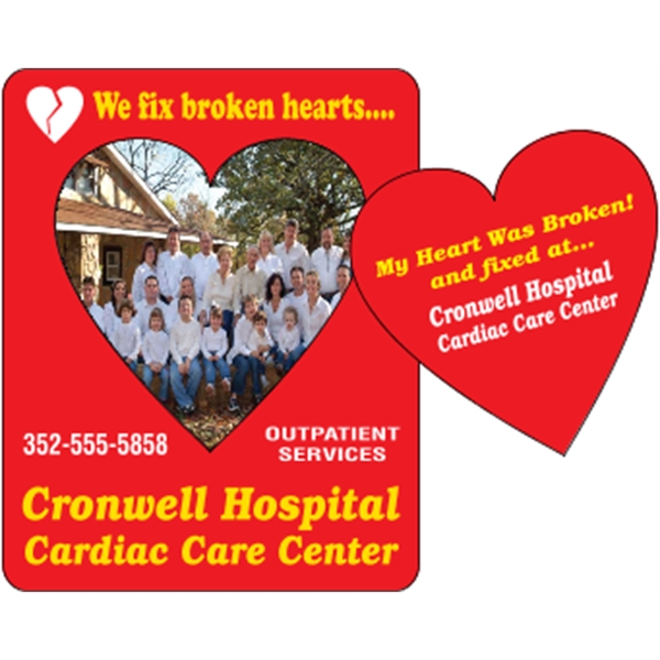 3" x 3.75" Heart Picture Frame Magnet