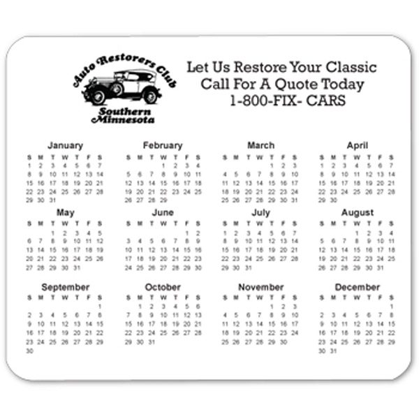 Customized Horizontal Calendar Mouse Pad - Customized Horizontal Calendar Mouse Pad - Image 1 of 11