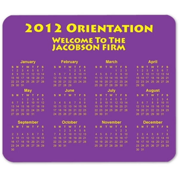 Customized Horizontal Calendar Mouse Pad - Customized Horizontal Calendar Mouse Pad - Image 2 of 11