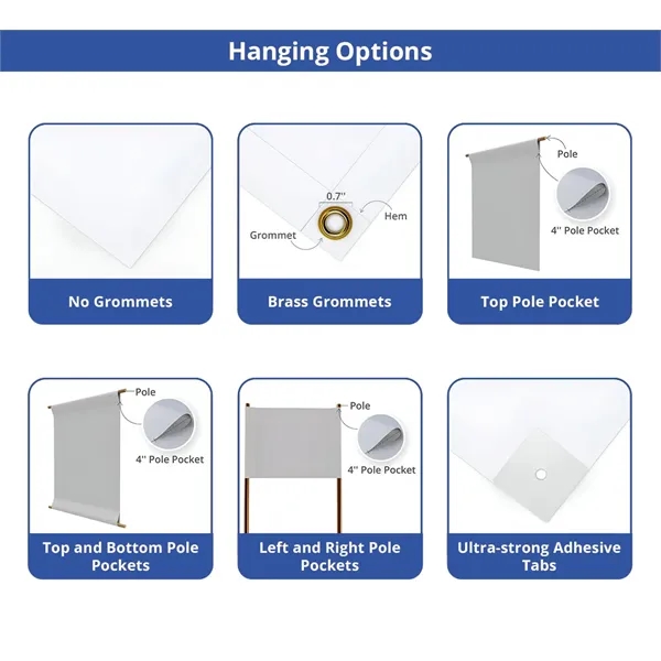 Custom Vinyl Mesh Banner Top & Bottom Pole Pocket(1Ft x 1Ft) - Custom Vinyl Mesh Banner Top & Bottom Pole Pocket(1Ft x 1Ft) - Image 4 of 4