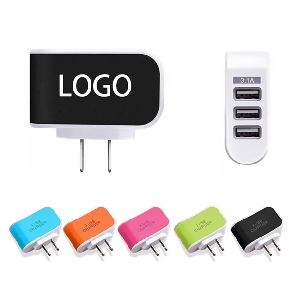 3 USB Candy Wall Charger - 3 USB Candy Wall Charger - Image 0 of 3