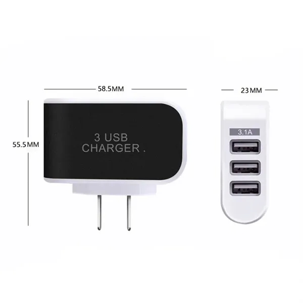 3 USB Candy Wall Charger - 3 USB Candy Wall Charger - Image 1 of 3