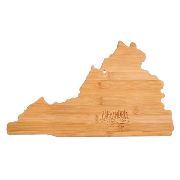 U.S. State Shaped Bamboo Cutting and Serving Boards - U.S. State Shaped Bamboo Cutting and Serving Boards - Image 15 of 26