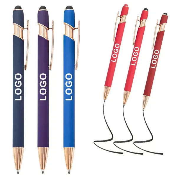 Luxury Ellipse Softy Pen w/Stylus - Laser Engraved - Luxury Ellipse Softy Pen w/Stylus - Laser Engraved - Image 0 of 6