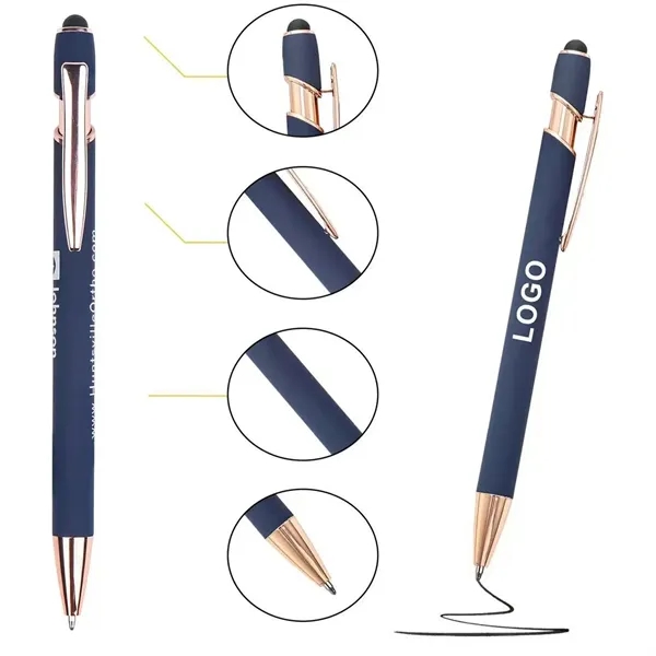 Luxury Ellipse Softy Pen w/Stylus - Laser Engraved - Luxury Ellipse Softy Pen w/Stylus - Laser Engraved - Image 4 of 6