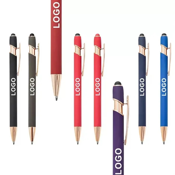 Luxury Ellipse Softy Pen w/Stylus - Laser Engraved - Luxury Ellipse Softy Pen w/Stylus - Laser Engraved - Image 5 of 6