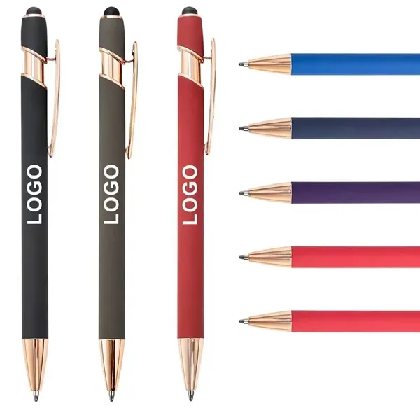 Luxury Ellipse Softy Pen w/Stylus - Laser Engraved - Luxury Ellipse Softy Pen w/Stylus - Laser Engraved - Image 6 of 6