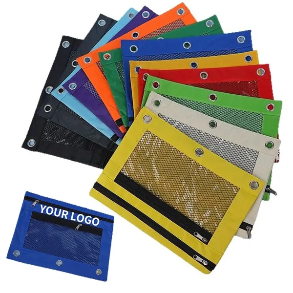 Three Ring Binder Zipper Pencil Pouch - Three Ring Binder Zipper Pencil Pouch - Image 0 of 2