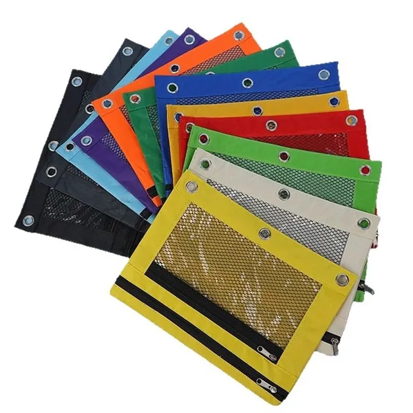 Three Ring Binder Zipper Pencil Pouch - Three Ring Binder Zipper Pencil Pouch - Image 1 of 2