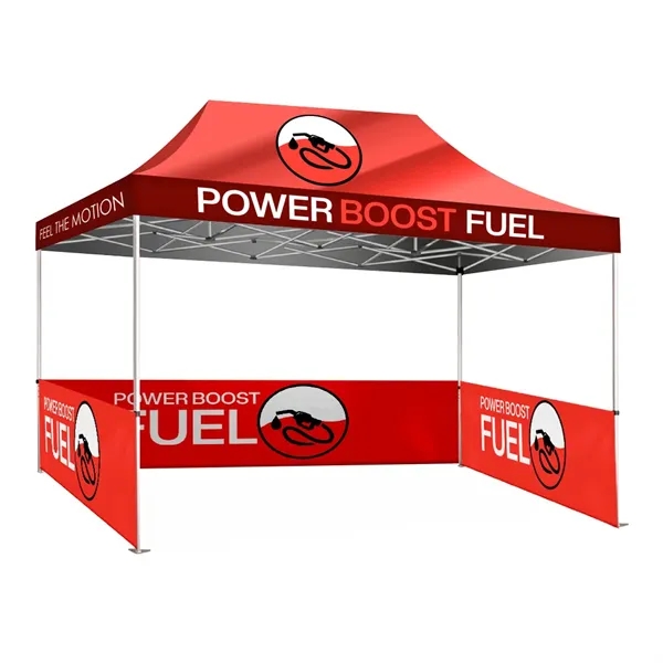 Custom Tent 15' x 10' UV Print Complete with 2 Half Walls - Custom Tent 15' x 10' UV Print Complete with 2 Half Walls - Image 0 of 1