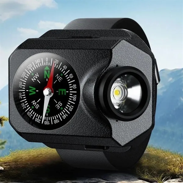 Rechargeable Wrist Torch Light with Compass USB Outdoor - Rechargeable Wrist Torch Light with Compass USB Outdoor - Image 9 of 9