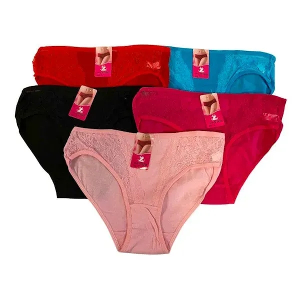 Women's Cotton Lace Underwear - Assorted - Women's Cotton Lace Underwear - Assorted - Image 0 of 0