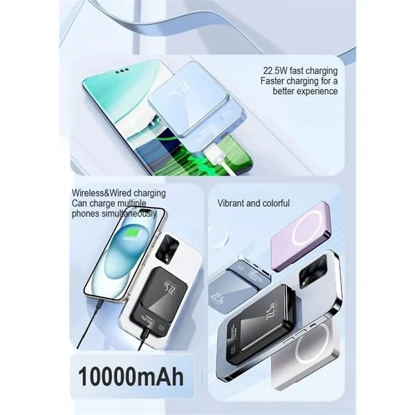 PD Magnetic Power Bank 10,000mAh w/ Display - PD Magnetic Power Bank 10,000mAh w/ Display - Image 5 of 12
