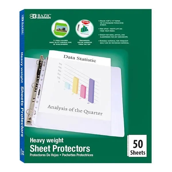 Heavy Duty Sheet Protectors - Top Load 11.5 x 8.5 - Heavy Duty Sheet Protectors - Top Load 11.5 x 8.5 - Image 0 of 0