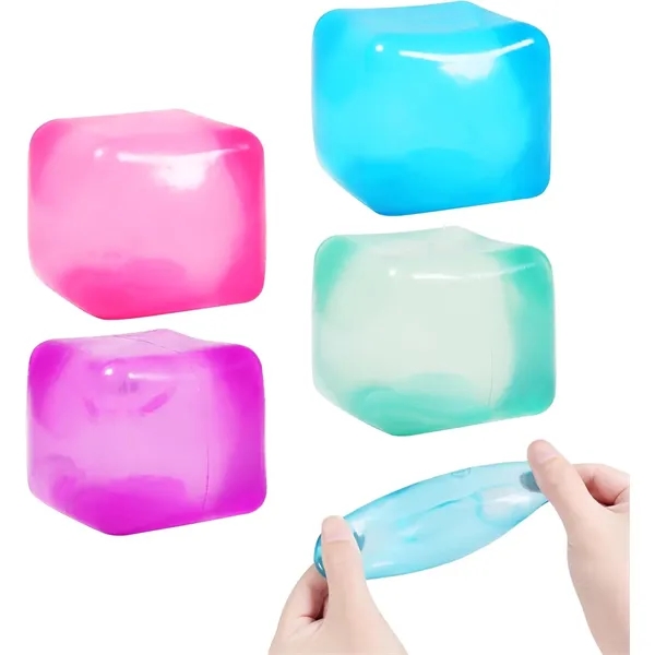 Ice Cube Stress Ball Squishy Anxiety Relief Fidget Toy - Ice Cube Stress Ball Squishy Anxiety Relief Fidget Toy - Image 2 of 5