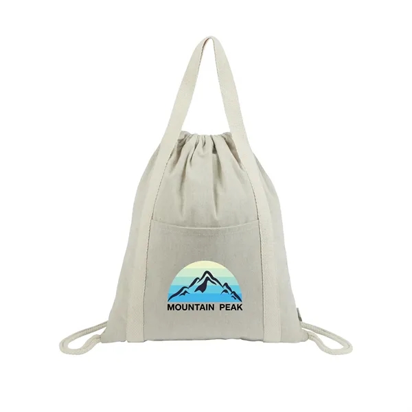 Renew II 9 oz. Recycled Cotton Drawstring Bag - Renew II 9 oz. Recycled Cotton Drawstring Bag - Image 6 of 18