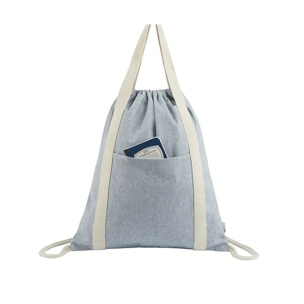 Renew II 9 oz. Recycled Cotton Drawstring Bag - Renew II 9 oz. Recycled Cotton Drawstring Bag - Image 17 of 18