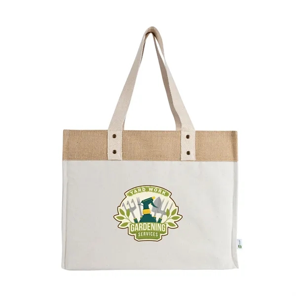 Sophia Canvas Tote With Jute Trim - Sophia Canvas Tote With Jute Trim - Image 10 of 17