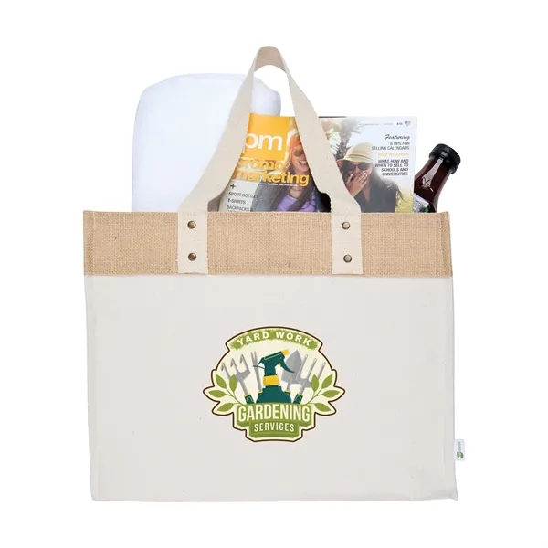 Sophia Canvas Tote With Jute Trim - Sophia Canvas Tote With Jute Trim - Image 13 of 17
