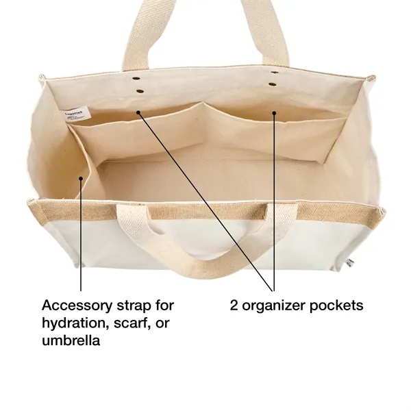 Sophia Canvas Tote With Jute Trim - Sophia Canvas Tote With Jute Trim - Image 14 of 17