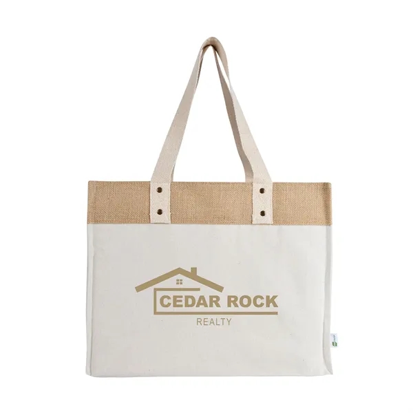 Sophia Canvas Tote With Jute Trim - Sophia Canvas Tote With Jute Trim - Image 16 of 17