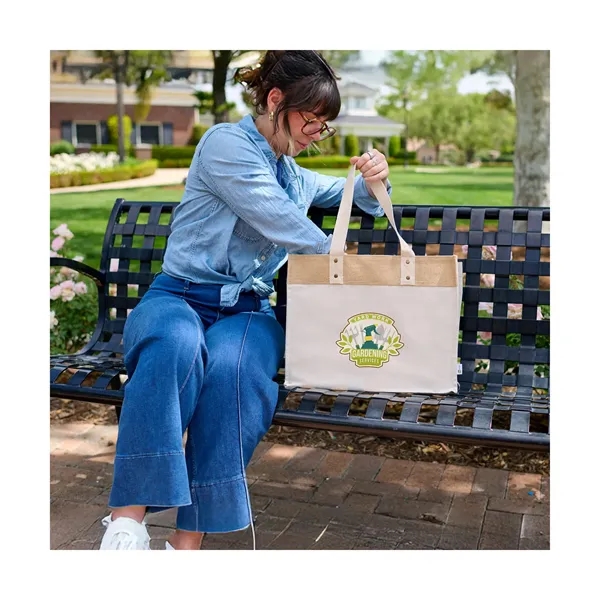 Sophia Canvas Tote With Jute Trim - Sophia Canvas Tote With Jute Trim - Image 17 of 17