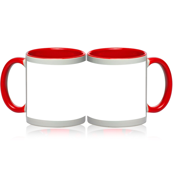 11 oz. Bright Two-Tone Sublimation Custom Mug - 11 oz. Bright Two-Tone Sublimation Custom Mug - Image 3 of 5