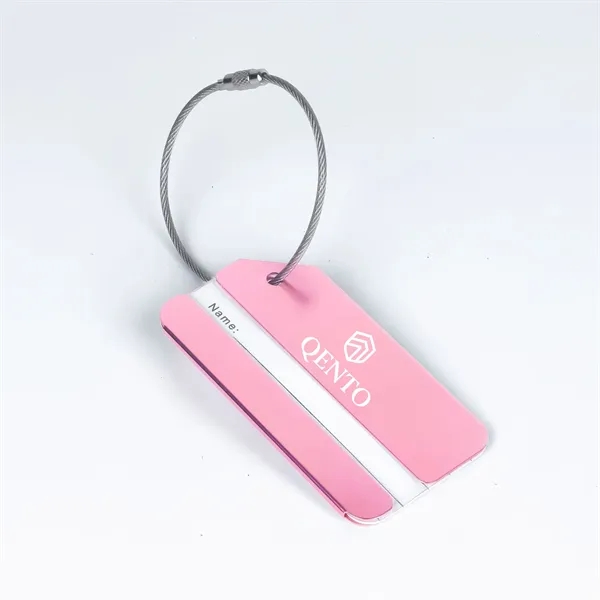 Custom Aluminum Alloy Luggage Tags with Secure Wire Loop - Custom Aluminum Alloy Luggage Tags with Secure Wire Loop - Image 2 of 8