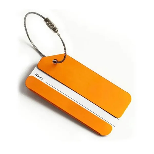 Custom Aluminum Alloy Luggage Tags with Secure Wire Loop - Custom Aluminum Alloy Luggage Tags with Secure Wire Loop - Image 3 of 8