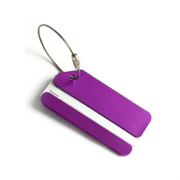 Custom Aluminum Alloy Luggage Tags with Secure Wire Loop - Custom Aluminum Alloy Luggage Tags with Secure Wire Loop - Image 4 of 8