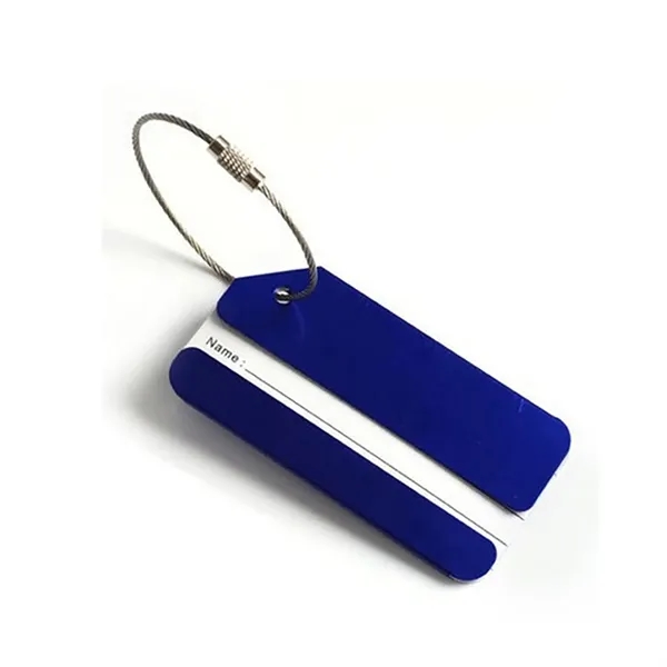 Custom Aluminum Alloy Luggage Tags with Secure Wire Loop - Custom Aluminum Alloy Luggage Tags with Secure Wire Loop - Image 7 of 8