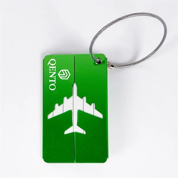 Custom Aluminum Alloy Luggage Tags with Secure Wire Loop - Custom Aluminum Alloy Luggage Tags with Secure Wire Loop - Image 2 of 12