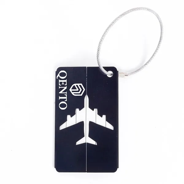 Custom Aluminum Alloy Luggage Tags with Secure Wire Loop - Custom Aluminum Alloy Luggage Tags with Secure Wire Loop - Image 4 of 12