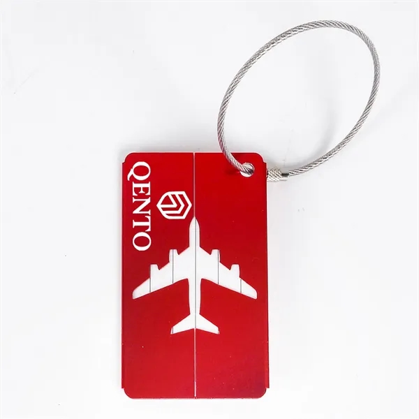 Custom Aluminum Alloy Luggage Tags with Secure Wire Loop - Custom Aluminum Alloy Luggage Tags with Secure Wire Loop - Image 5 of 12