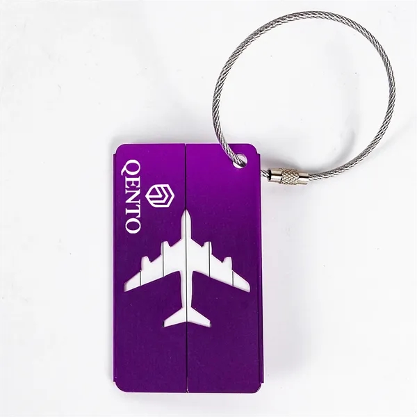 Custom Aluminum Alloy Luggage Tags with Secure Wire Loop - Custom Aluminum Alloy Luggage Tags with Secure Wire Loop - Image 6 of 12