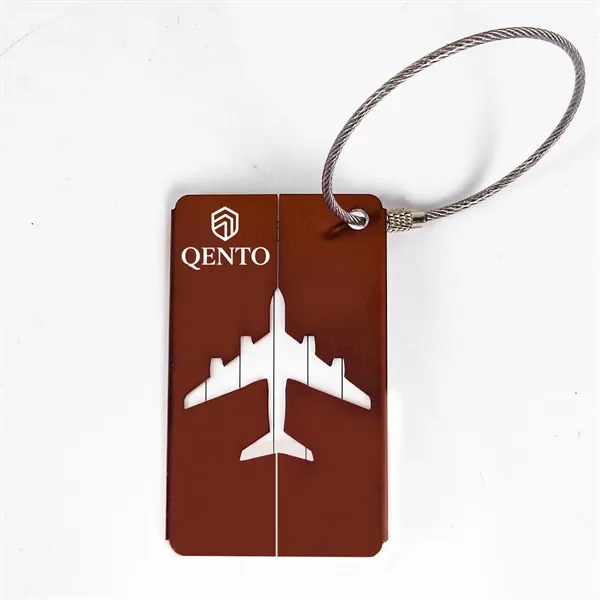 Custom Aluminum Alloy Luggage Tags with Secure Wire Loop - Custom Aluminum Alloy Luggage Tags with Secure Wire Loop - Image 11 of 12