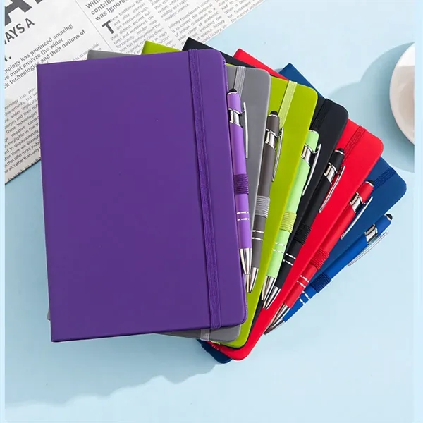 PU Leather Journal Notebook w/ Stylus Metal Ballpoint Pen - PU Leather Journal Notebook w/ Stylus Metal Ballpoint Pen - Image 7 of 7