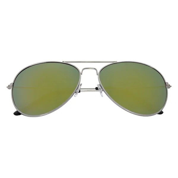 Color Mirrored Aviator Sunglasses - Color Mirrored Aviator Sunglasses - Image 18 of 20