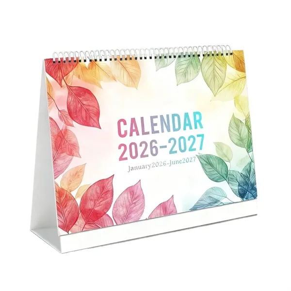 Full Color Standing Spiral Desk Calendar - Full Color Standing Spiral Desk Calendar - Image 0 of 4