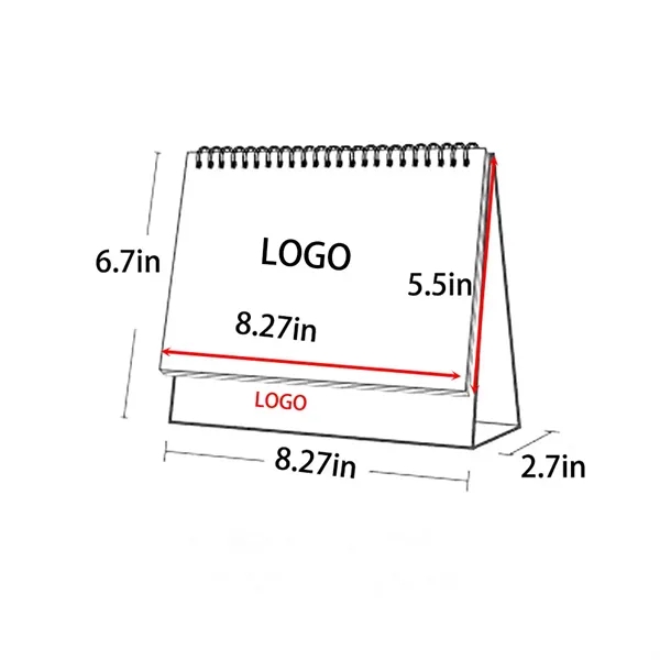 Full Color Standing Spiral Desk Calendar - Full Color Standing Spiral Desk Calendar - Image 1 of 4
