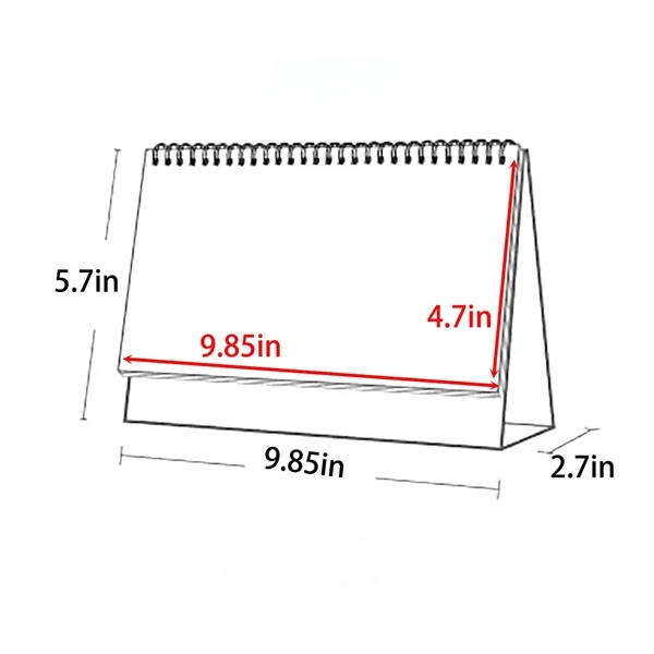 Full Color Standing Spiral Desk Calendar - Full Color Standing Spiral Desk Calendar - Image 2 of 4