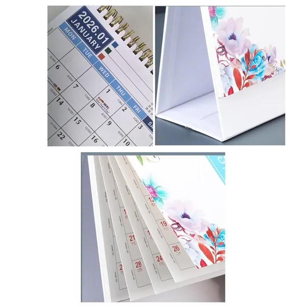 Full Color Standing Spiral Desk Calendar - Full Color Standing Spiral Desk Calendar - Image 4 of 4