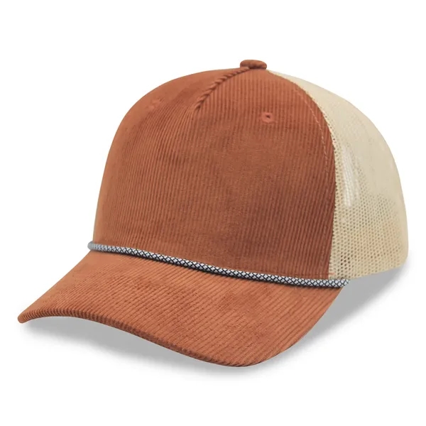 Corduroy 5 Panels Trucker Cap w/Rope - Corduroy 5 Panels Trucker Cap w/Rope - Image 5 of 31