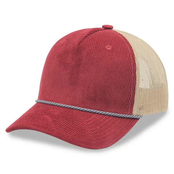 Corduroy 5 Panels Trucker Cap w/Rope - Corduroy 5 Panels Trucker Cap w/Rope - Image 10 of 31