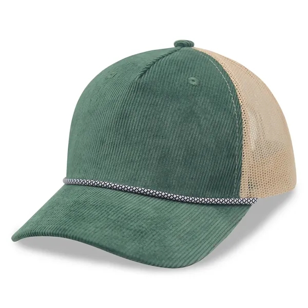 Corduroy 5 Panels Trucker Cap w/Rope - Corduroy 5 Panels Trucker Cap w/Rope - Image 15 of 31